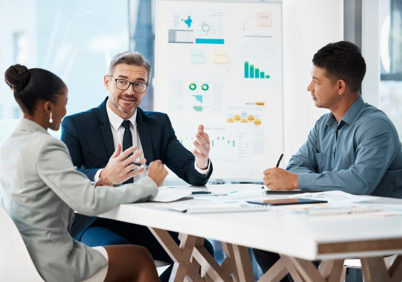 Business professionals in a meeting