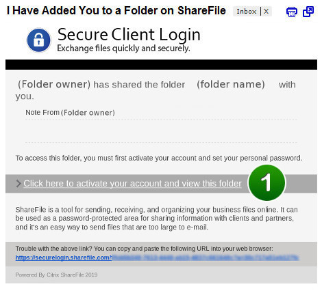 Example portal notification email